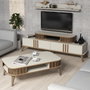 Hanah Home Eylül Conjunto de Muebles de Salón - Crema